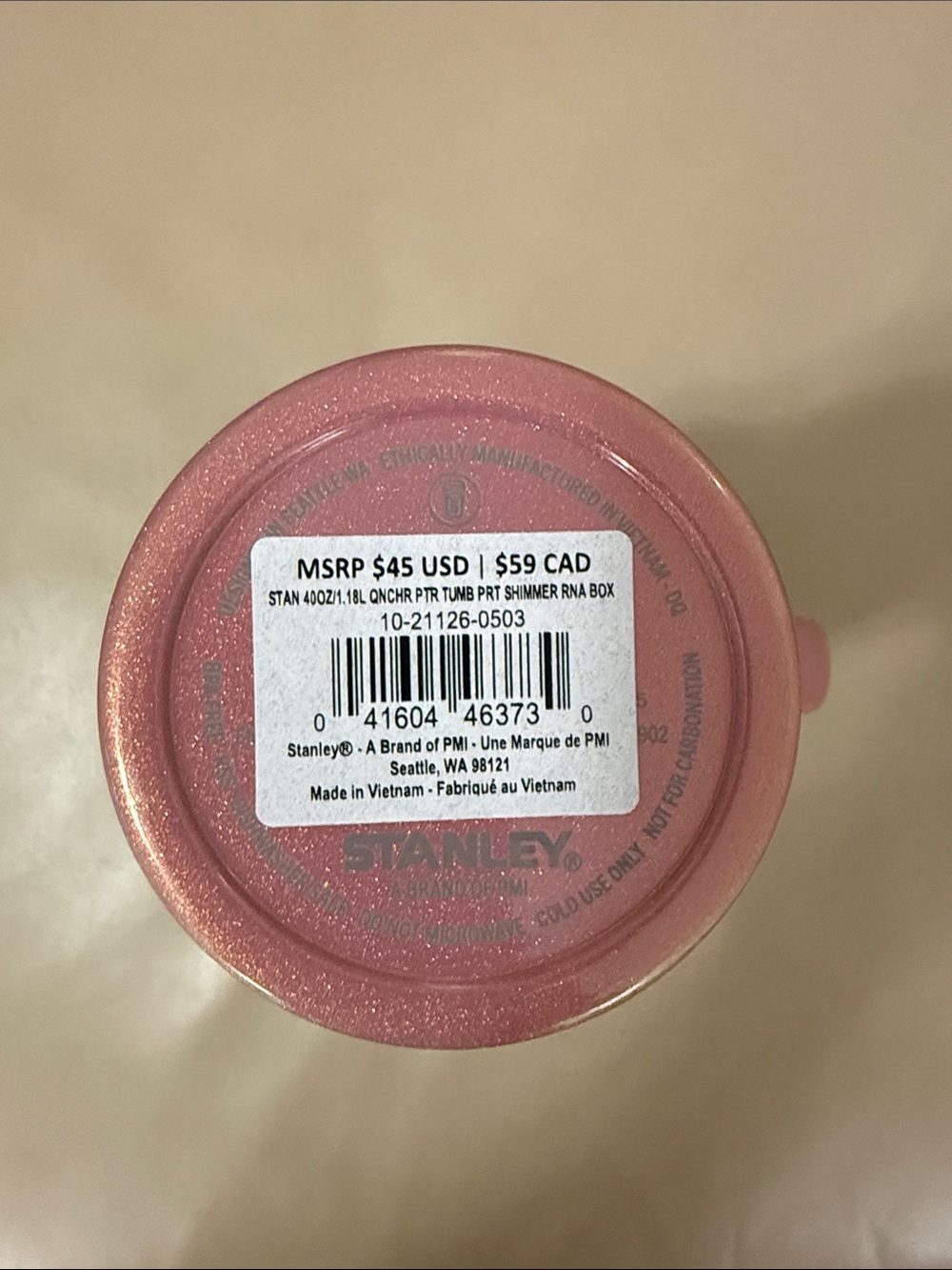 Stanley Metallic Pink Quencher ProTour Tumbler with Handle - Picture 3 of 5